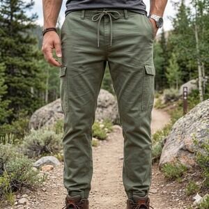 Patagonia Twill Traveler Pants Mens XL Green Organic Cotton Jogger 56775